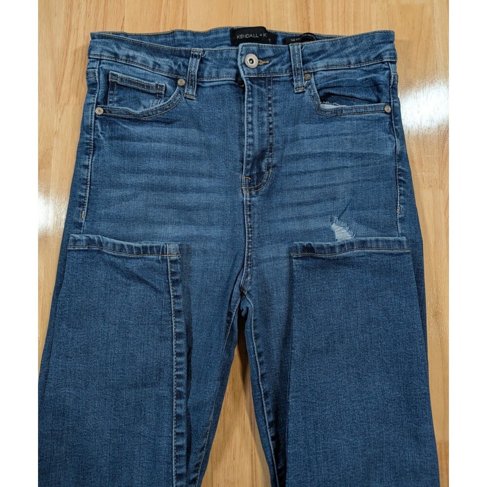 Kendall + Kylie Distressed Skinny Jeans Women 9/29 Blue 29x28 Kontour High Rise